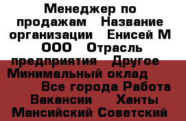 Менеджер по продажам › Название организации ­ Енисей-М, ООО › Отрасль предприятия ­ Другое › Минимальный оклад ­ 100 000 - Все города Работа » Вакансии   . Ханты-Мансийский,Советский г.